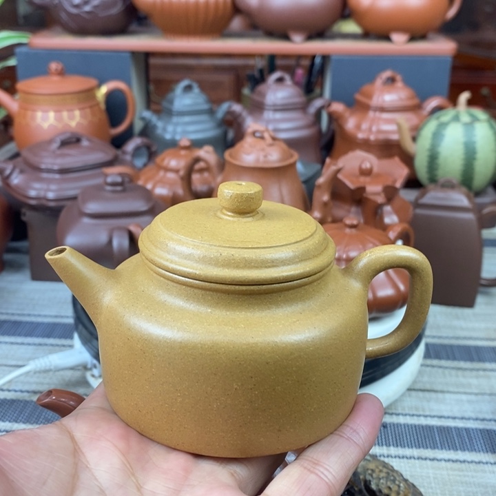 紫砂茶壶全手工剑流德钟180cc原矿黄金段