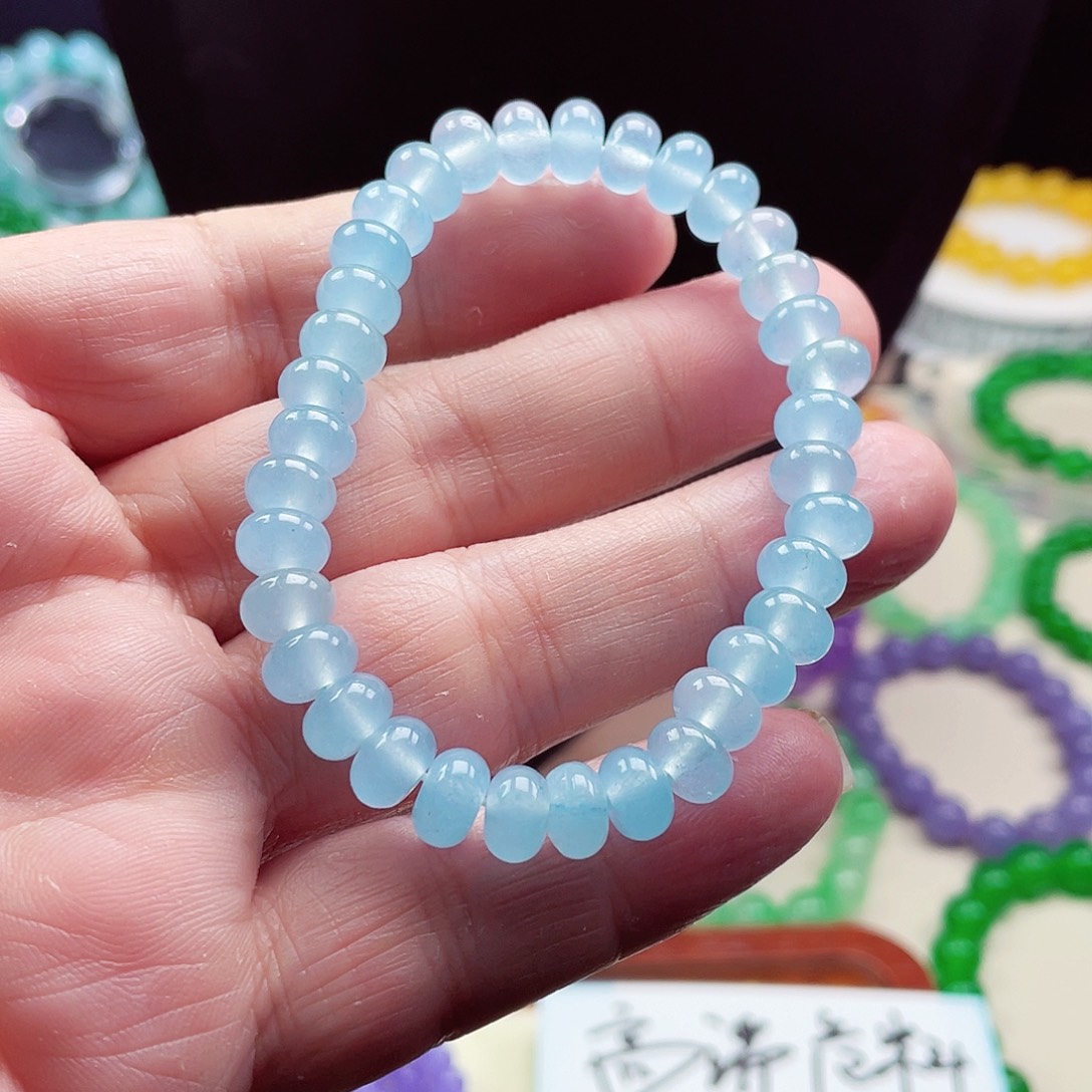 翡翠未镶嵌颈饰卡8翡翠珠链男女款13