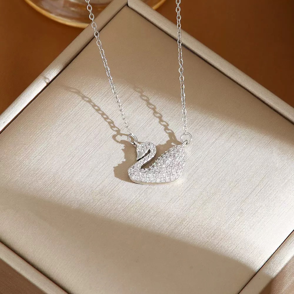 钛钢锆石项链 钛钢项链 高定时尚轻奢项链047