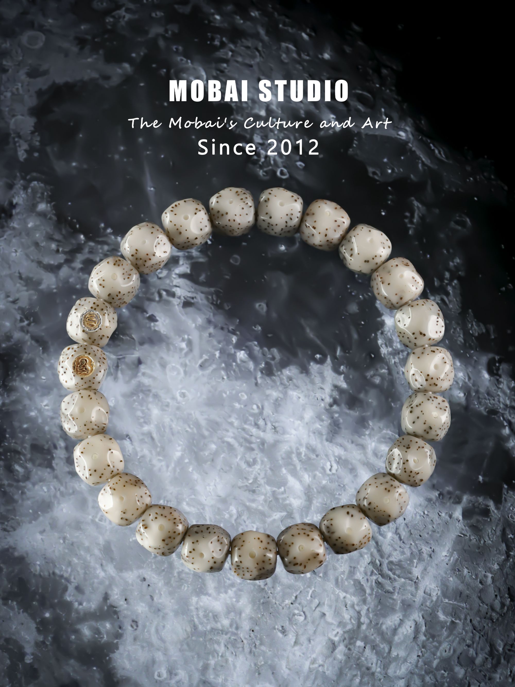 双十二福利-MOBAI默白出品-「M6玉化·无相单圈」星月菩提手串单圈