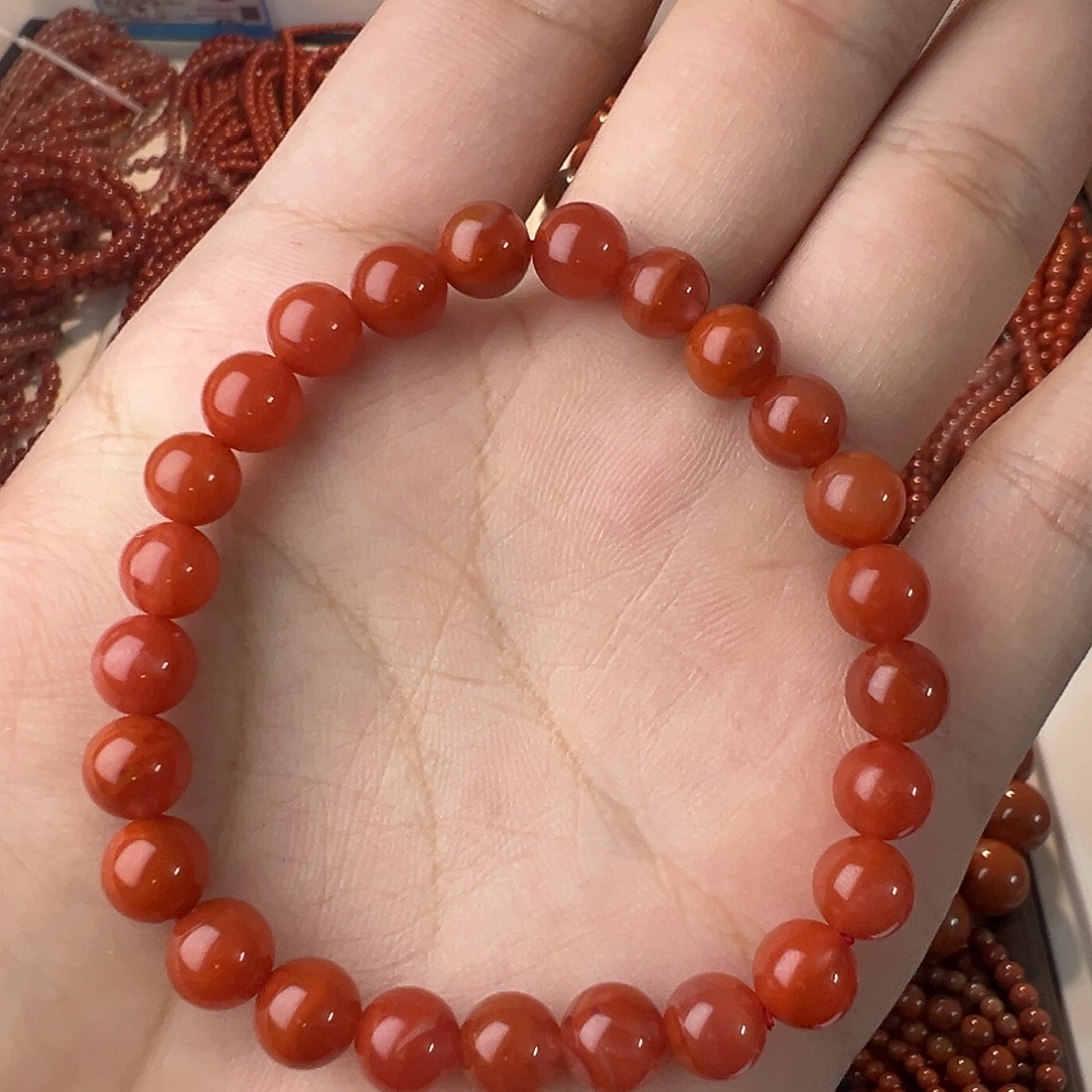 南红玛瑙未镶嵌手串