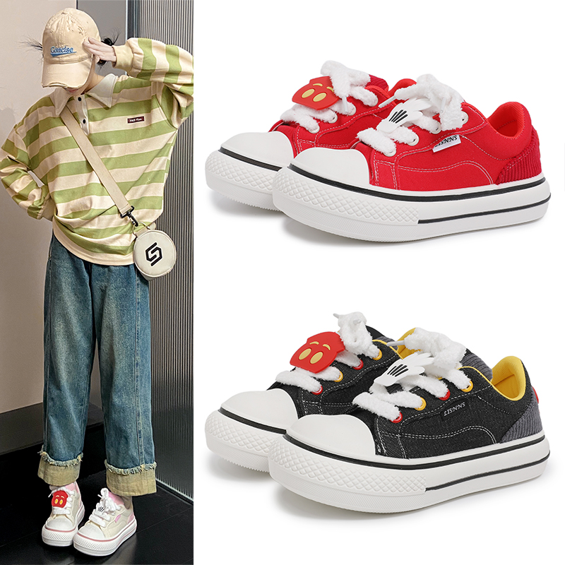 【运费险】卡通风夏季小白鞋女鞋帆布鞋圆冬季女薄款运动