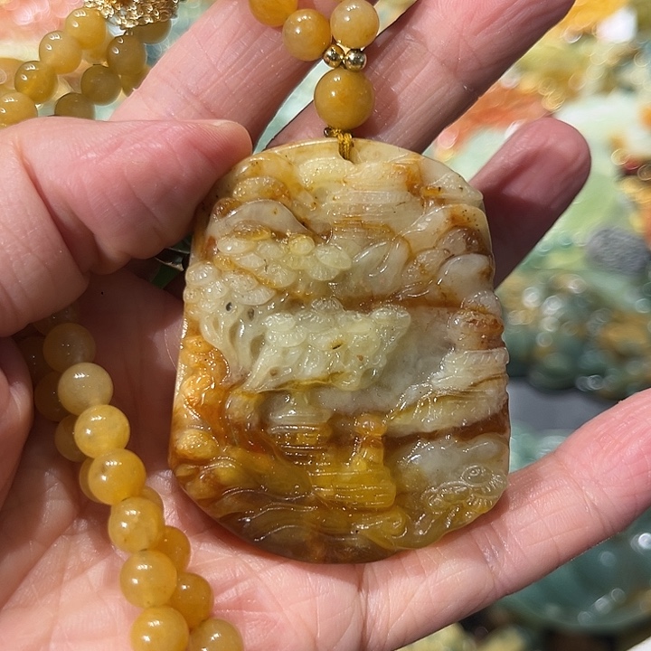 未镶嵌岫玉毛衣链