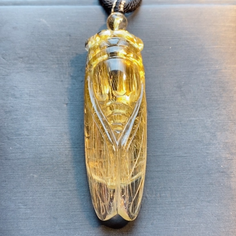 【闪购商品】未镶嵌颈饰发晶天然发晶知了吊坠