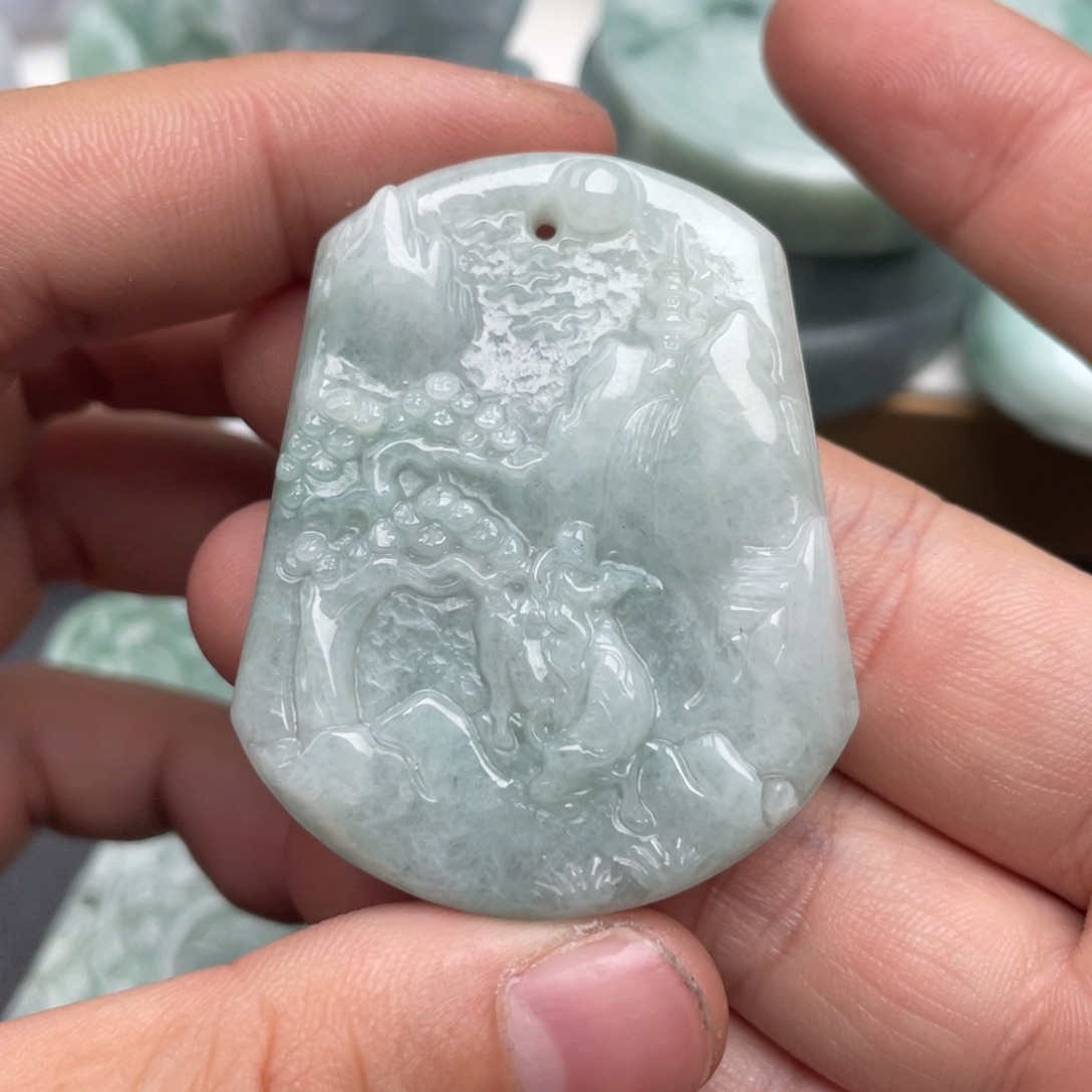 翡翠未镶嵌吊坠(不含链)