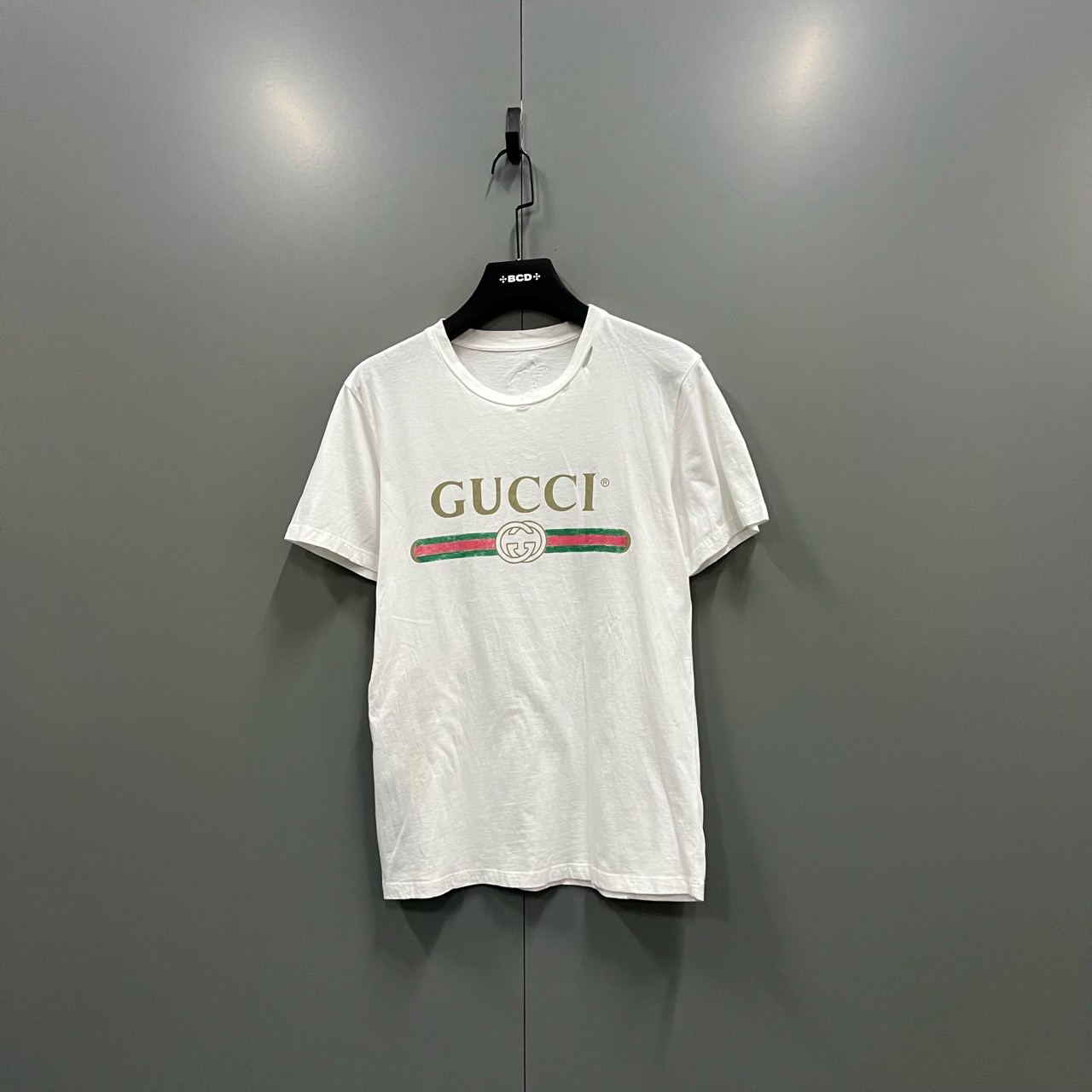 95新 GUCCI/古驰 （bb）121 腰带印花短袖 XS码/4700/无领标