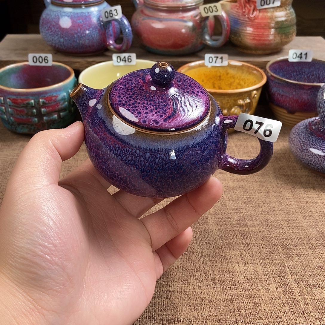 瓷片钧瓷茶壶茶具