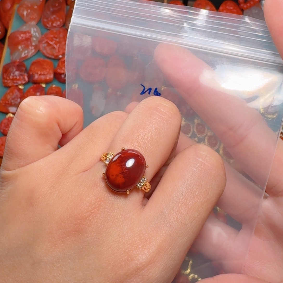 南红玛瑙南红玛瑙银S925镶嵌