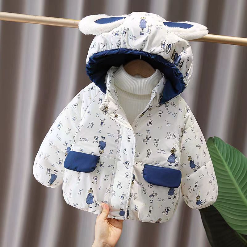 兔耳朵棉衣外套冬款8070