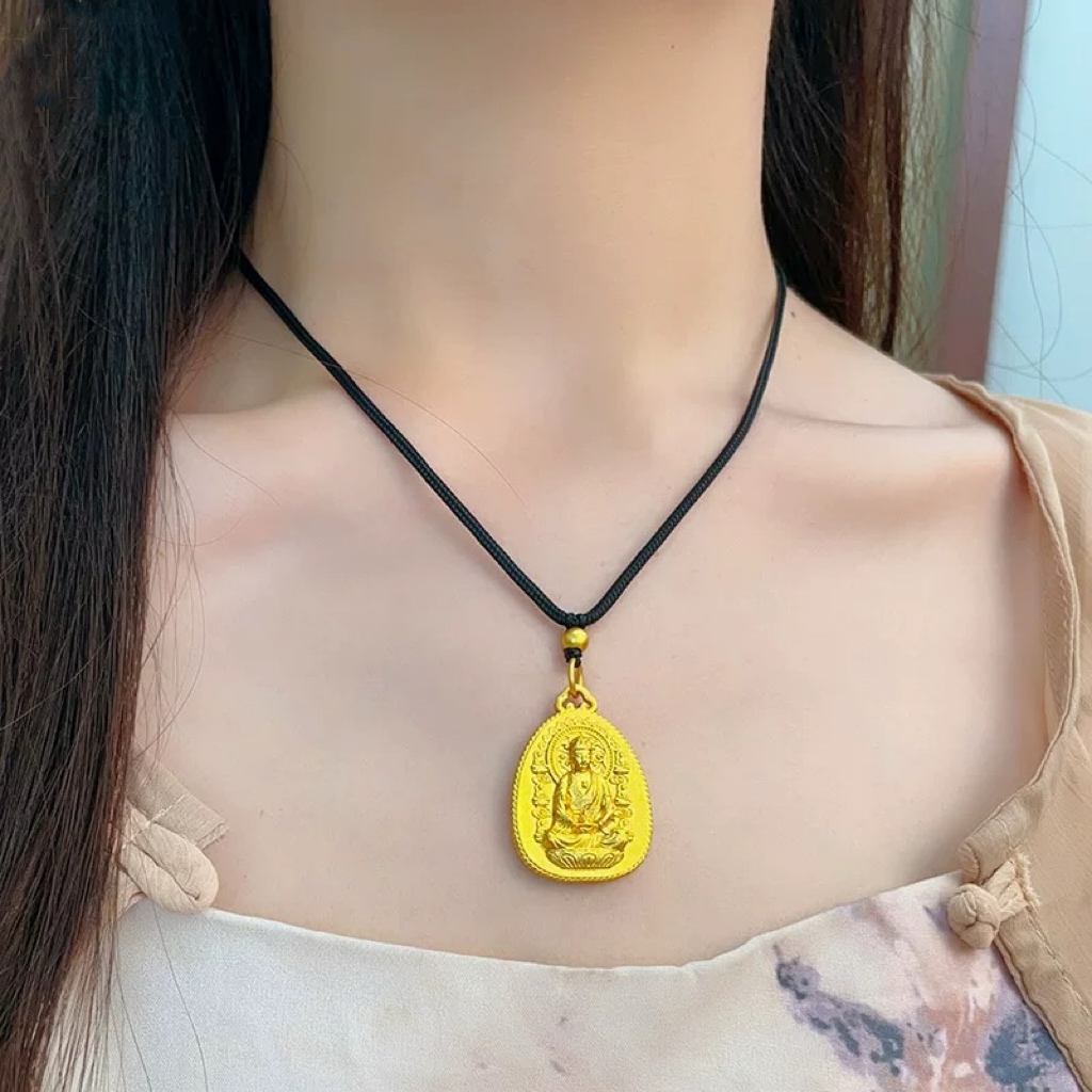 钛钢珐琅项链 901十二生肖八大守护佛吊坠项链男女久戴不掉色项链