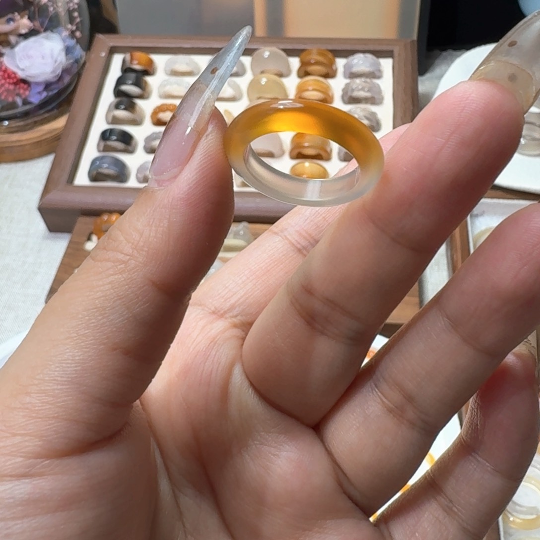 未镶嵌戒指玛瑙/玉髓505港14-15