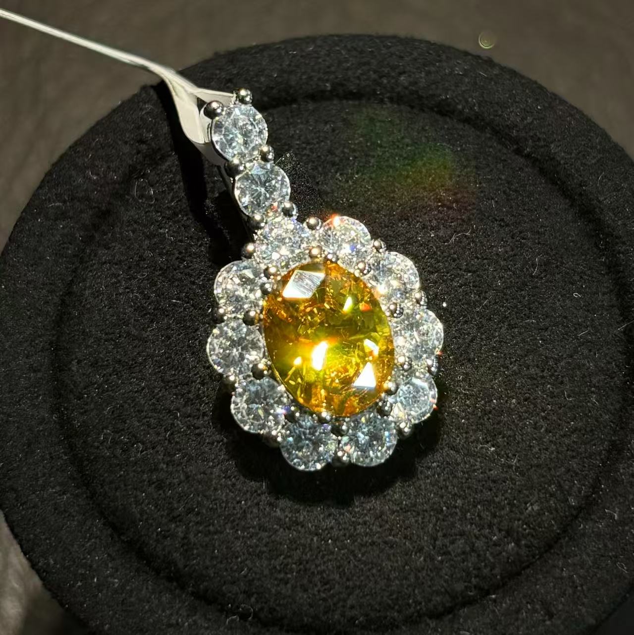 培育蓝宝石/Orange/Yellow Sapphire/VVD/吊坠