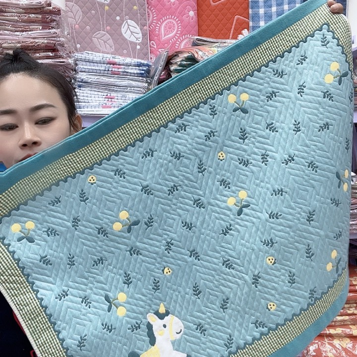 棉小马绿色纯棉纱布