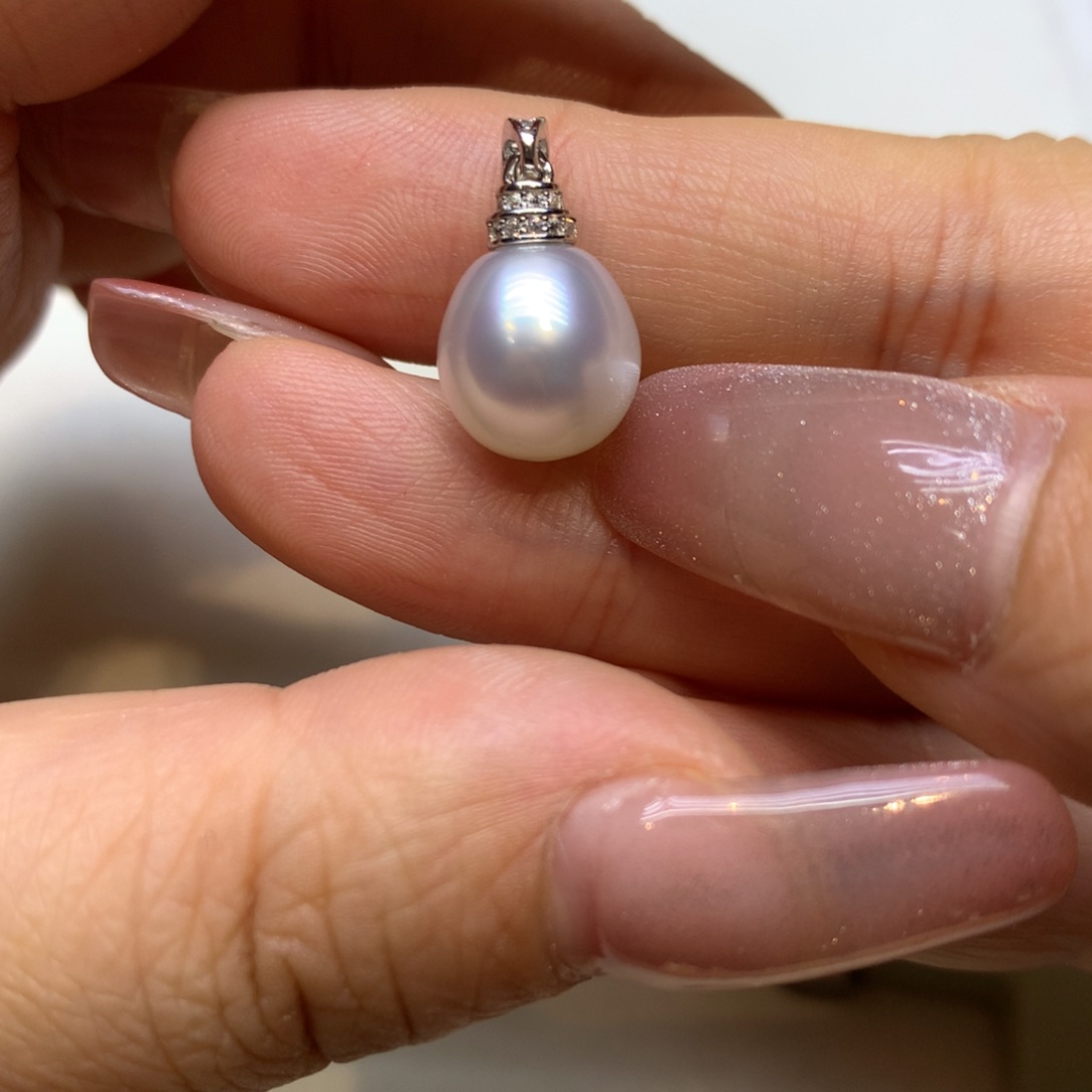 颈饰银S925镶嵌海水珍珠