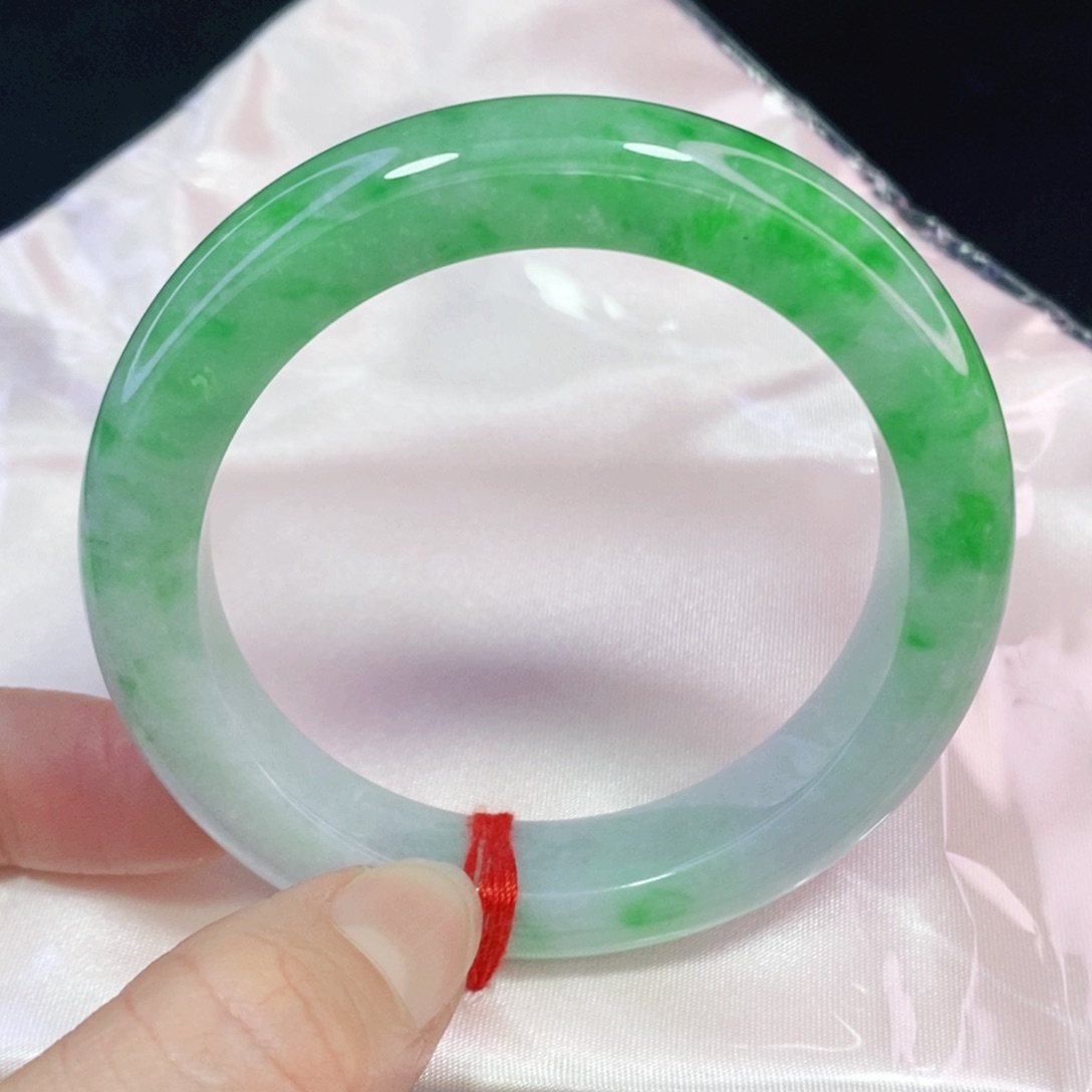 未镶嵌手镯翡翠53.8正圈