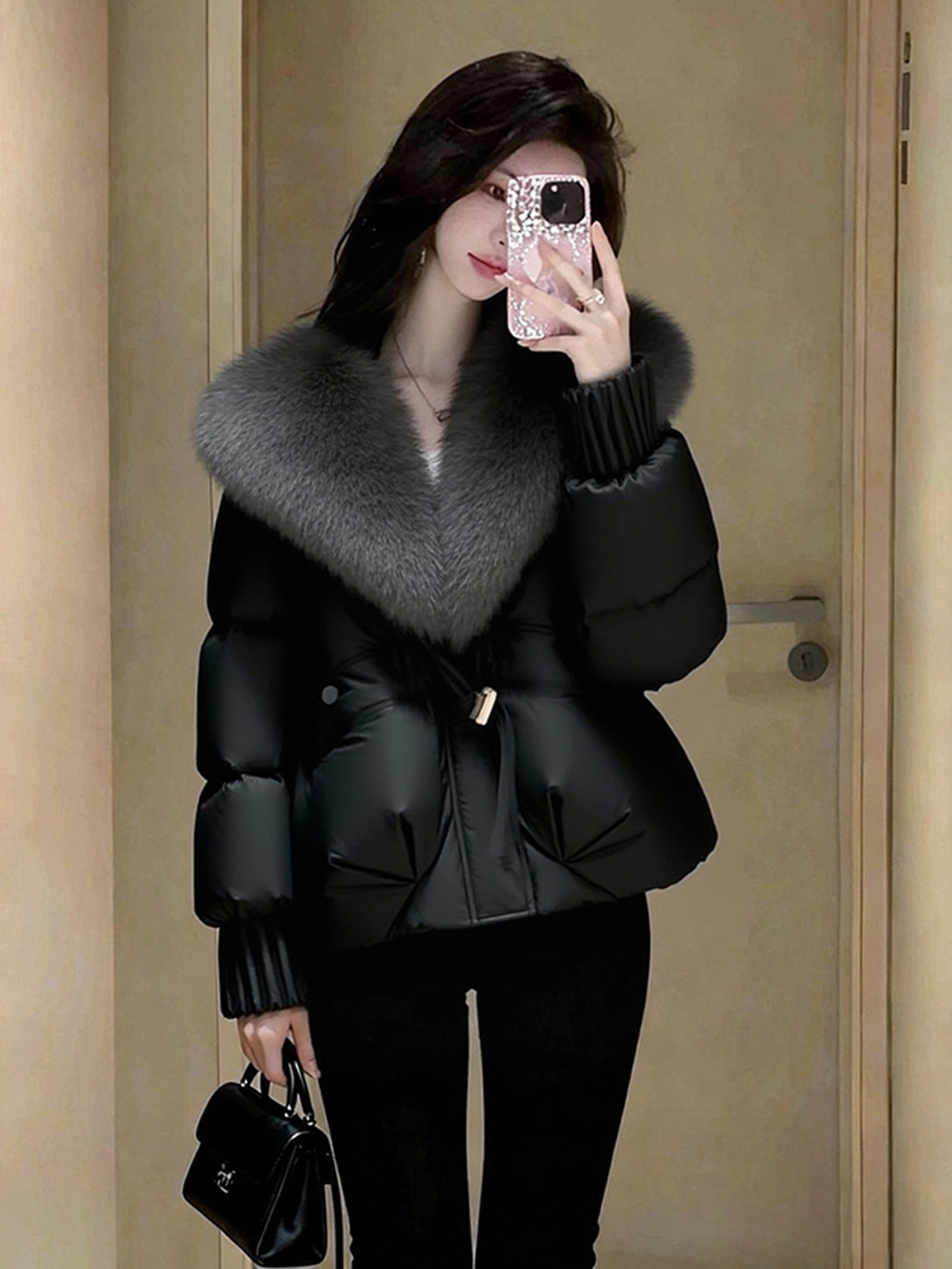 时尚设计感休闲百搭加厚棉服女2025冬季新款韩系减龄宽松显瘦外套
