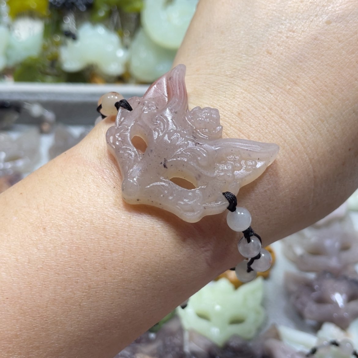 【闪购商品】岫玉颈饰未镶嵌来*100手牌