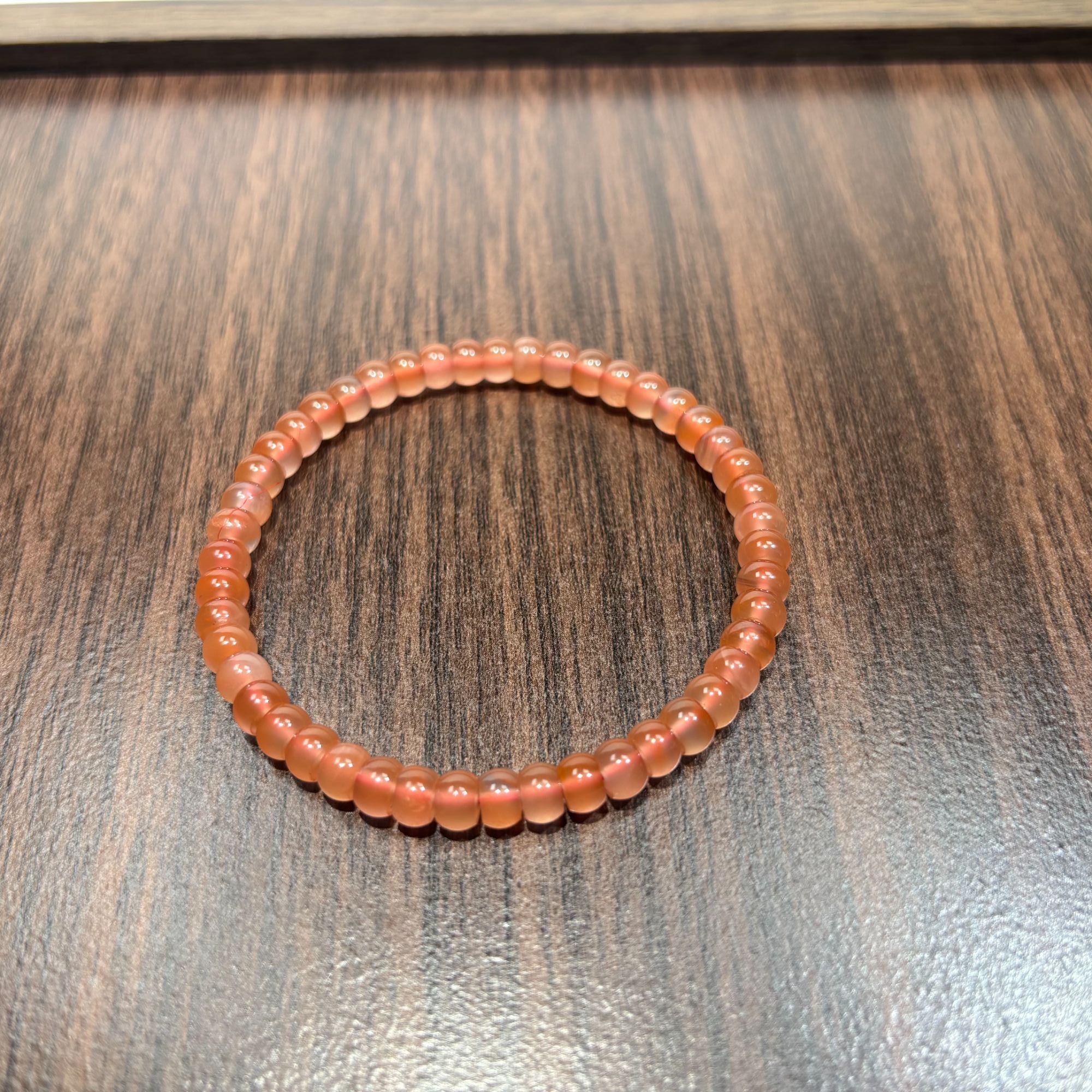 纯天然红玛瑙高冰直切药片归圆极限狐手串冰种冰红正品手工制作