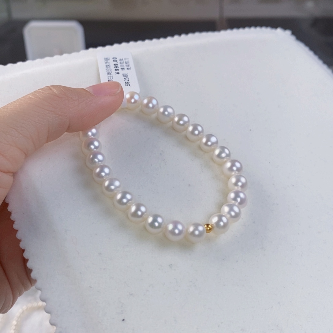 淡水珍珠手绳银S925镶嵌
