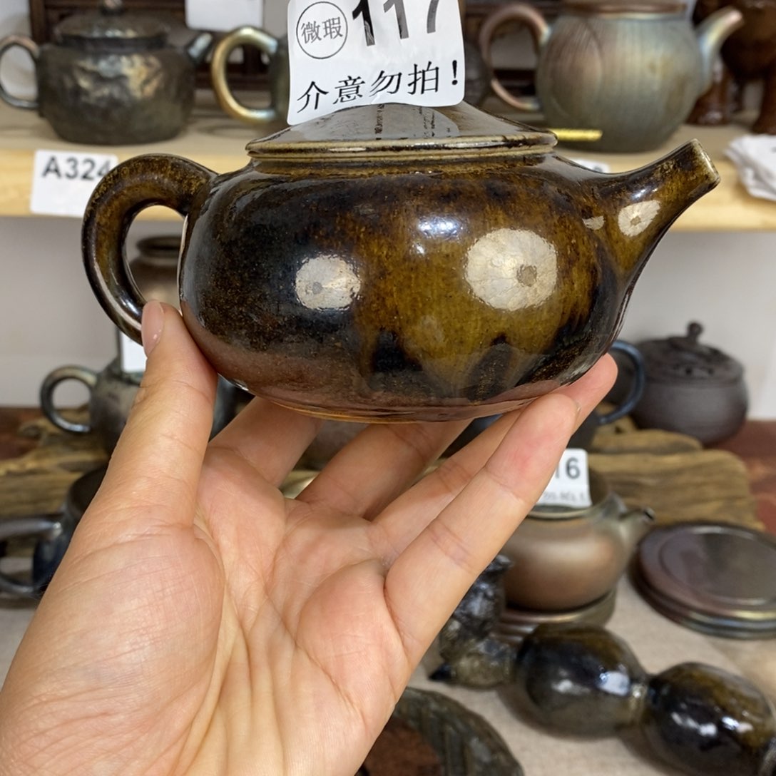 建水紫陶柴烧茶壶