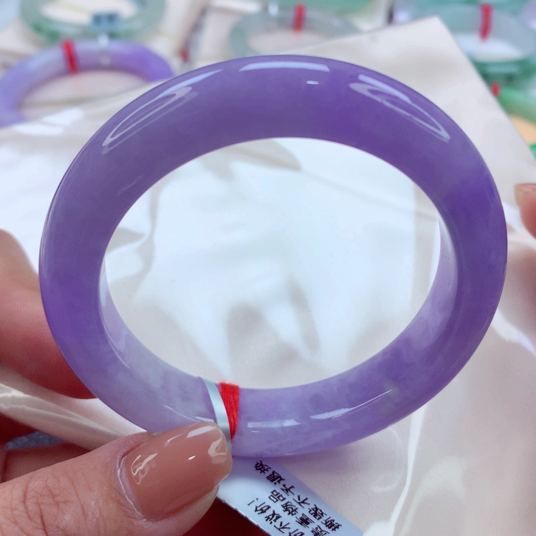 翡翠手镯未镶嵌师妹毕业妖紫色标