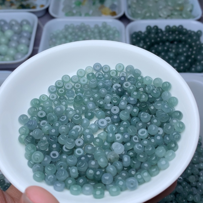 【闪购商品】未镶嵌翡翠手链卡3*5冰蓝水算盘100个