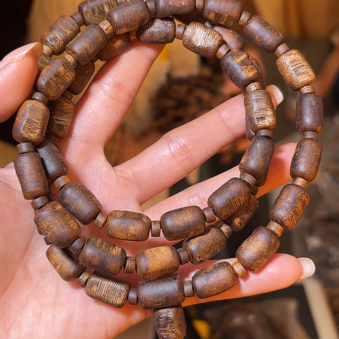 手串沉香奇楠沉香板头多圈36克➕