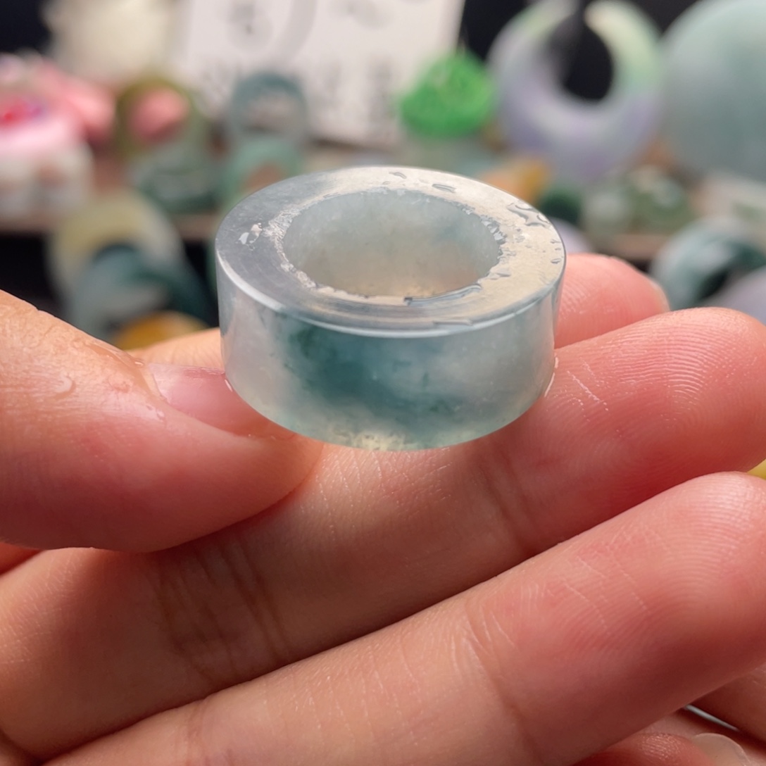 定制翡翠未镶嵌  海洋蓝