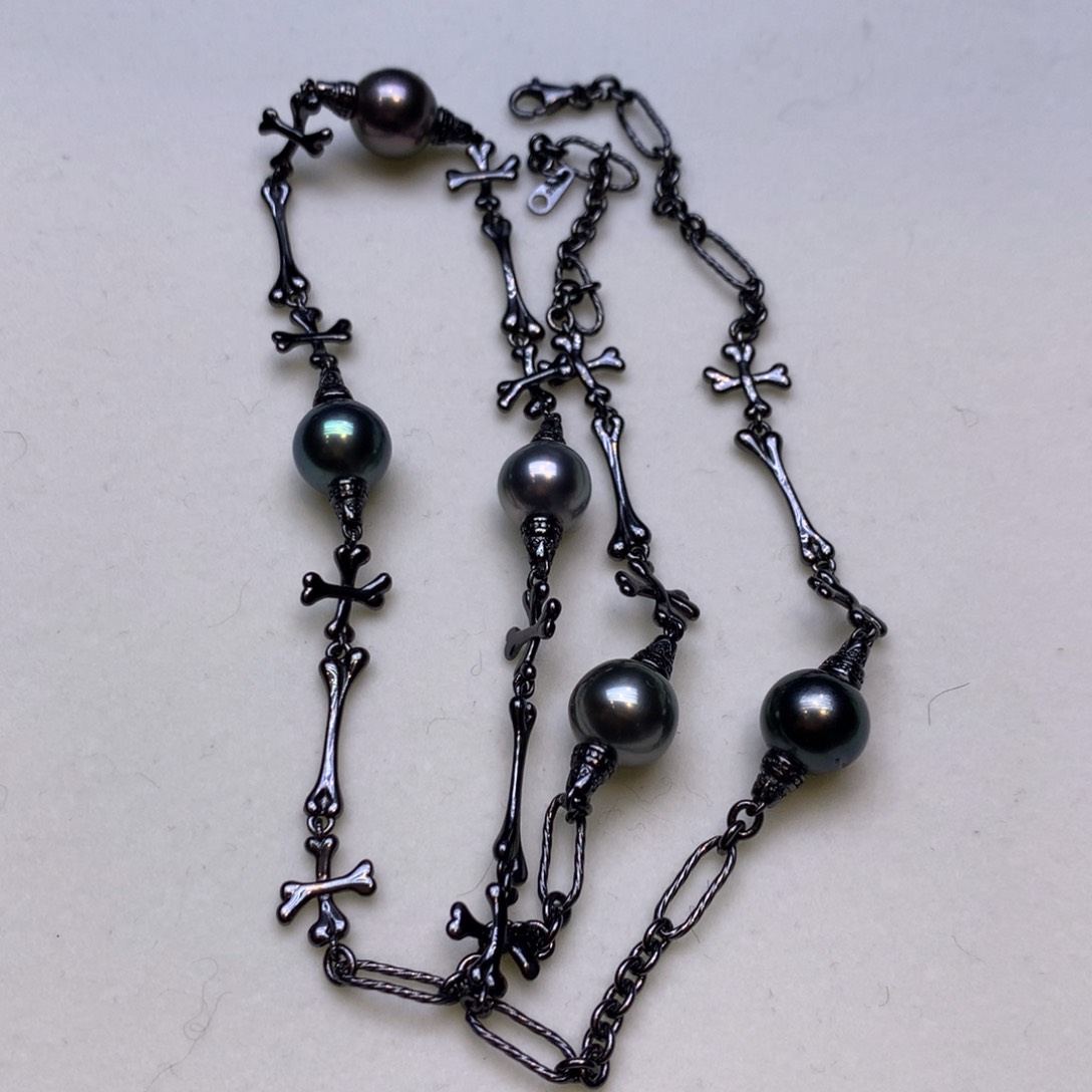 颈饰银S925镶嵌海水珍珠