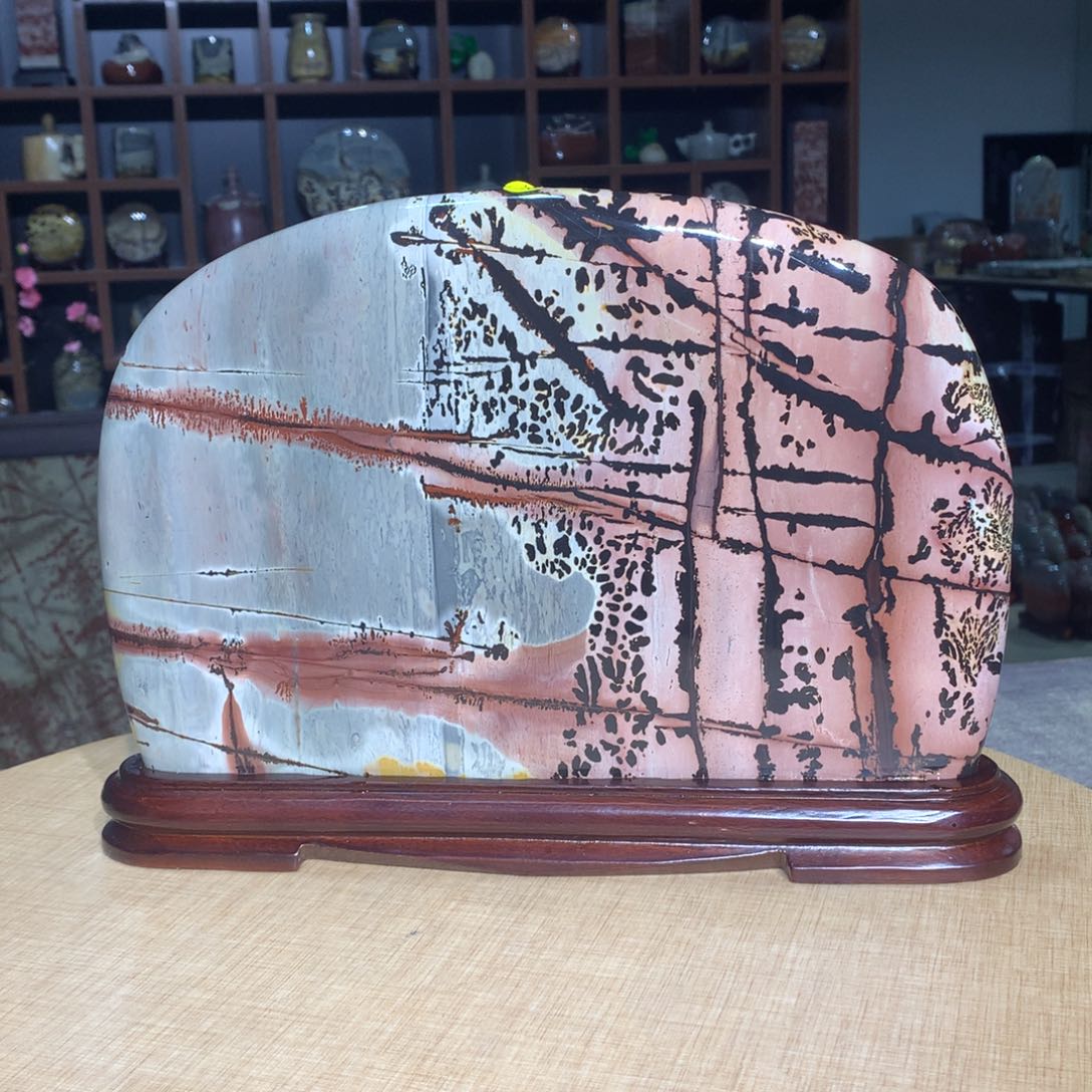 紫砂广西国画石，收藏观赏