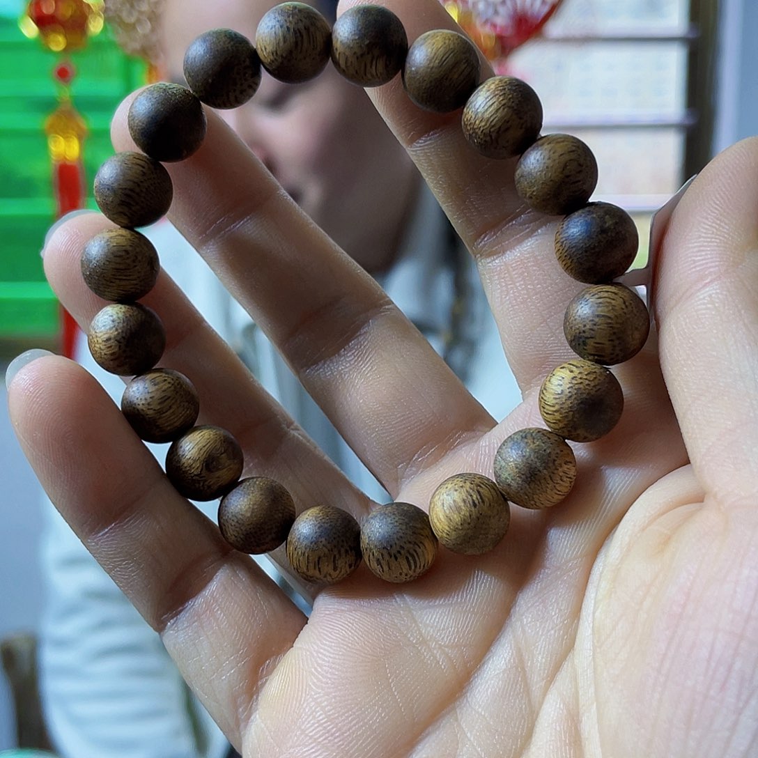 沉香手串5**8天然红棋圆珠单圈1.0/8克多样性发一