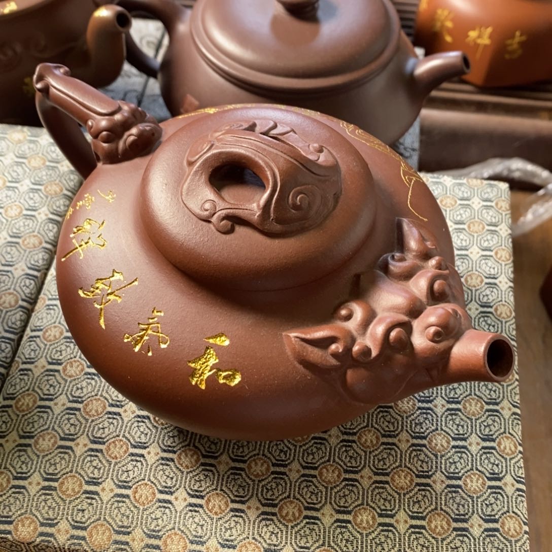 紫砂茶壶不****佛原矿手工211