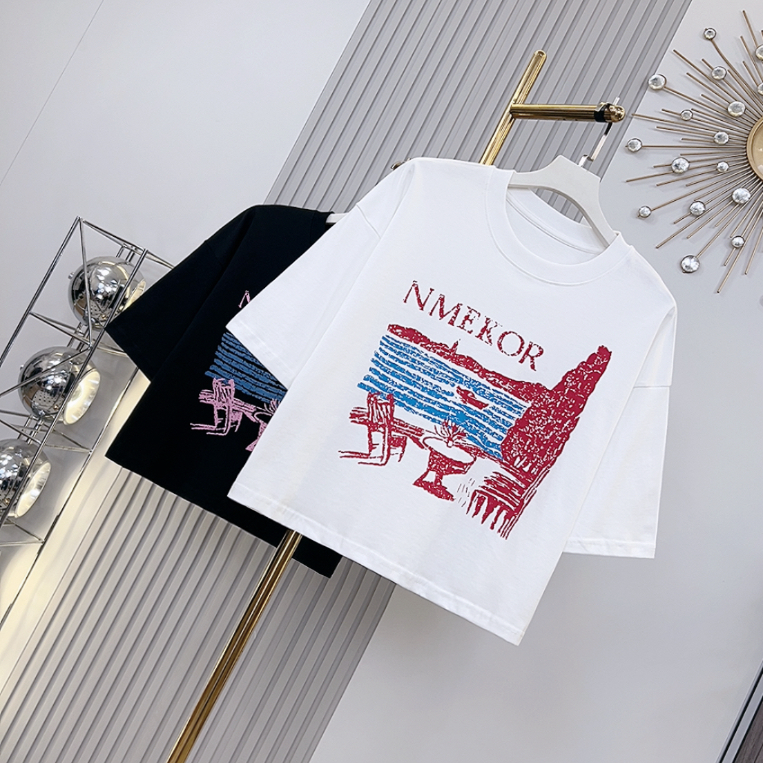 “蓝海岸”T恤 2025新款摩登街头休闲百搭短袖