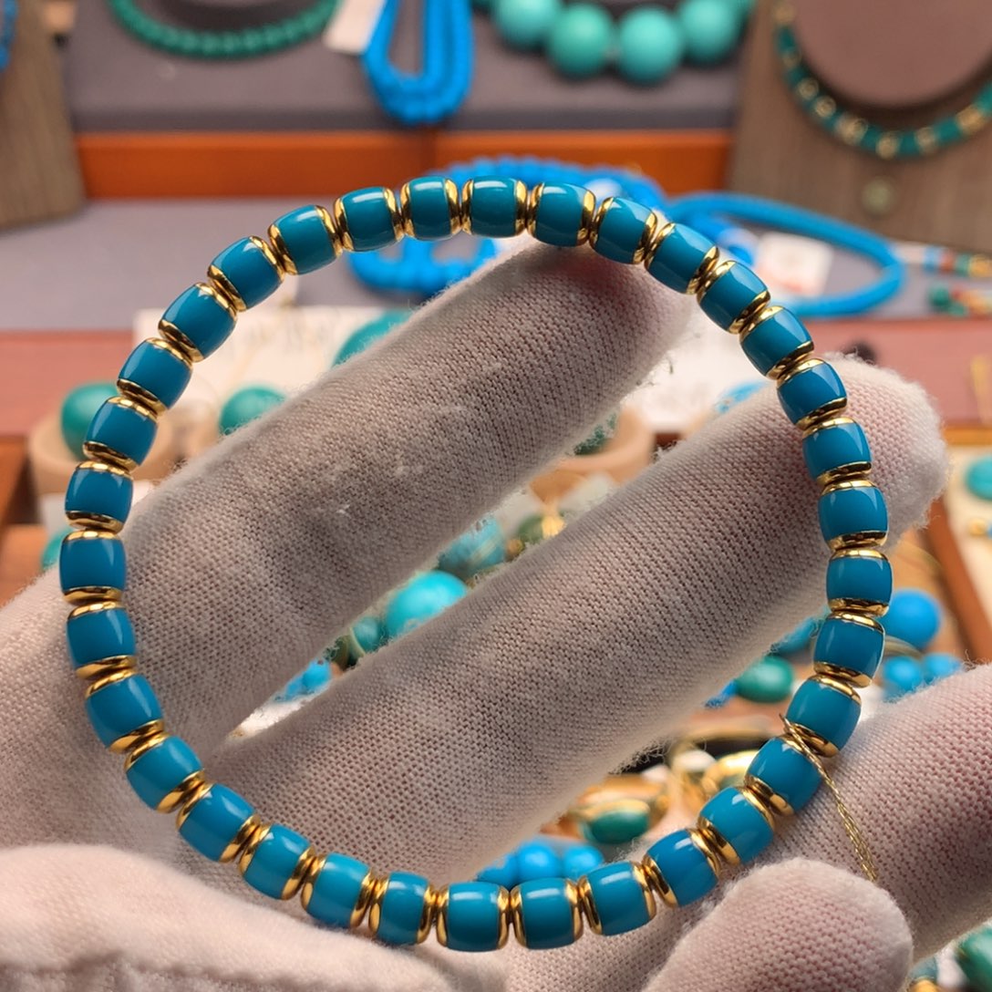 绿松石18K金镶嵌绿松石