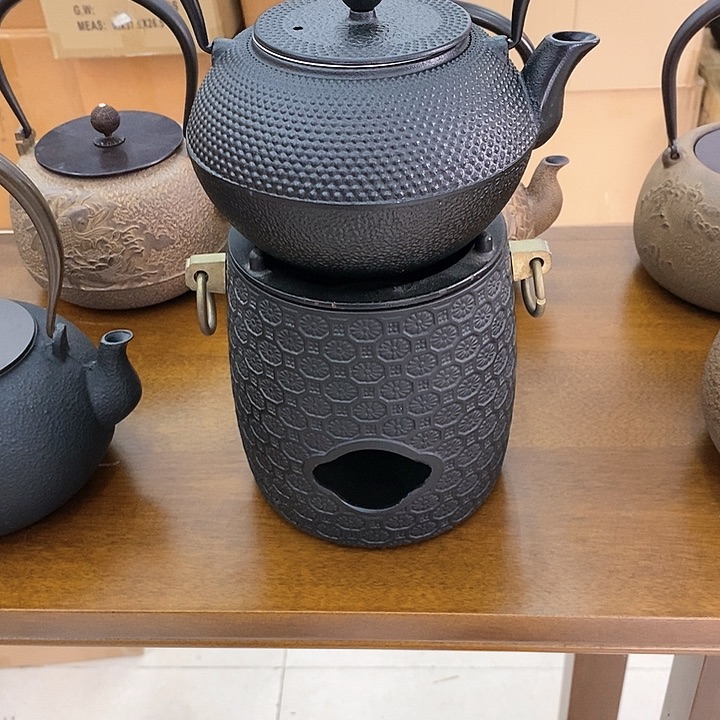 1团花碳炉+1200毫升颗粒壶一套