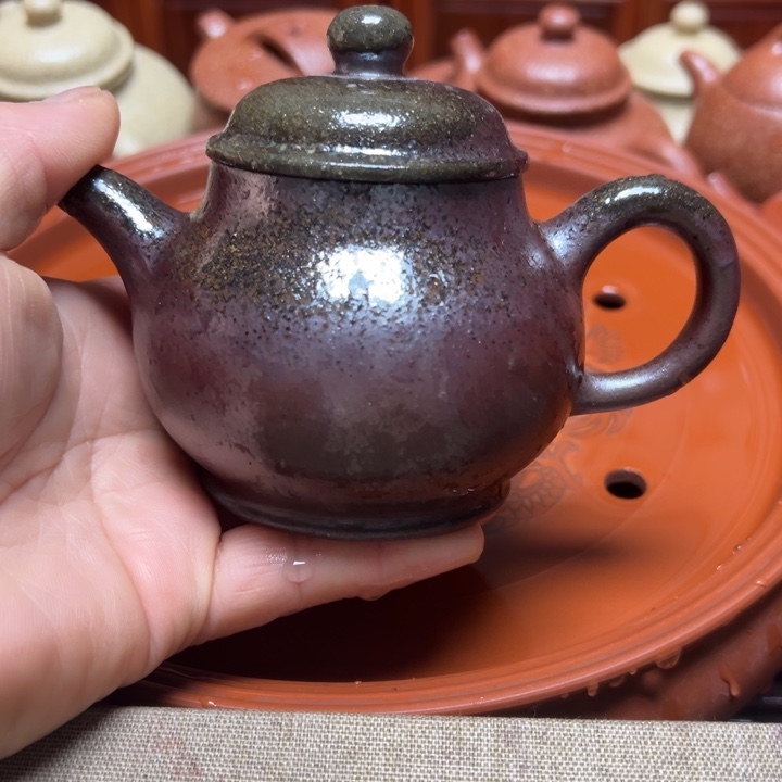 紫砂茶壶清***山宜兴原矿紫泥