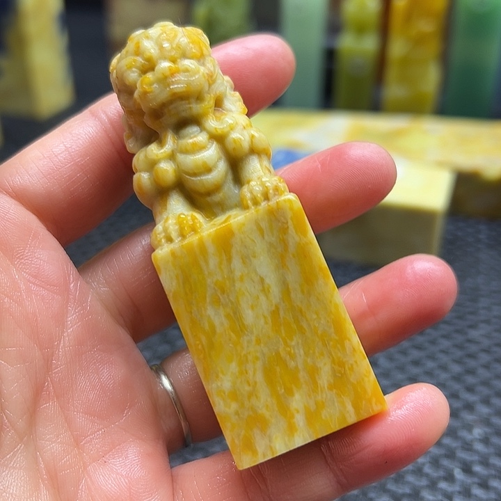 泡***碱青田石印章石印章石