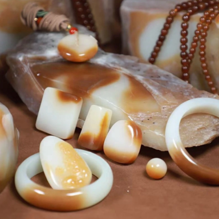 【一口糖定制现做】新疆且末料一口糖手镯【定制现做货头】