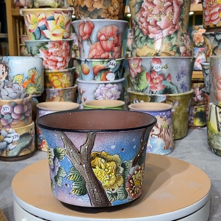 红陶景德镇艺术手绘作品