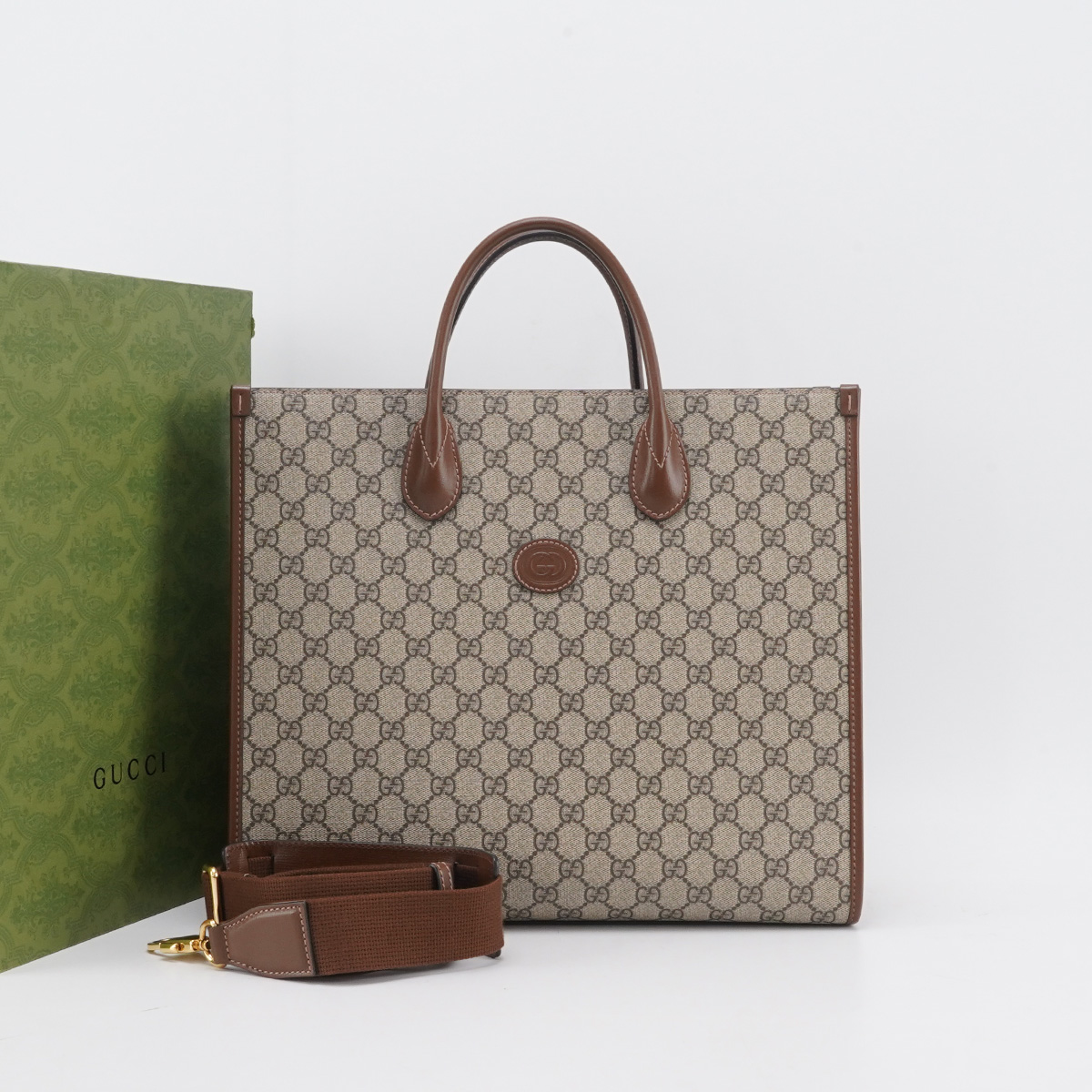 95新 GUCCI/古驰 【夏vv】双G 小号 托特包/BGH004660003