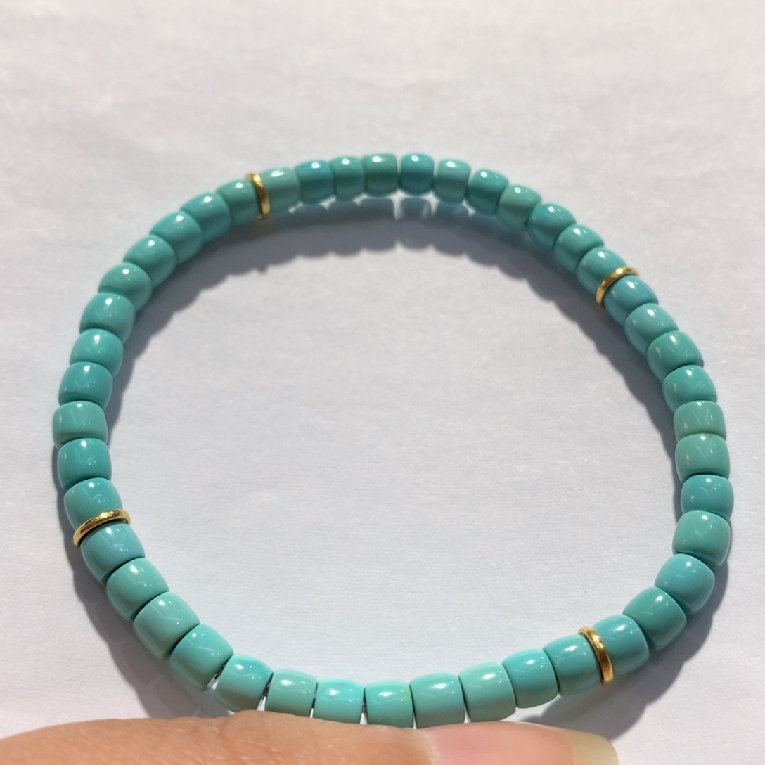 18K金镶嵌绿松石单圈