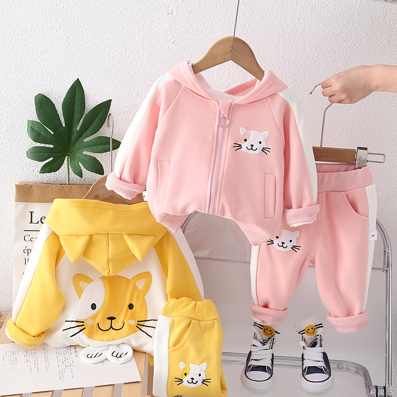 女童秋装套装2025新款儿童洋气时髦两件套宝宝春秋季休闲款潮卫衣