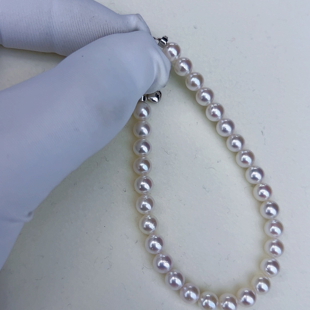 海水珍珠海水akoya设计款满珠链5-6mm未镶嵌