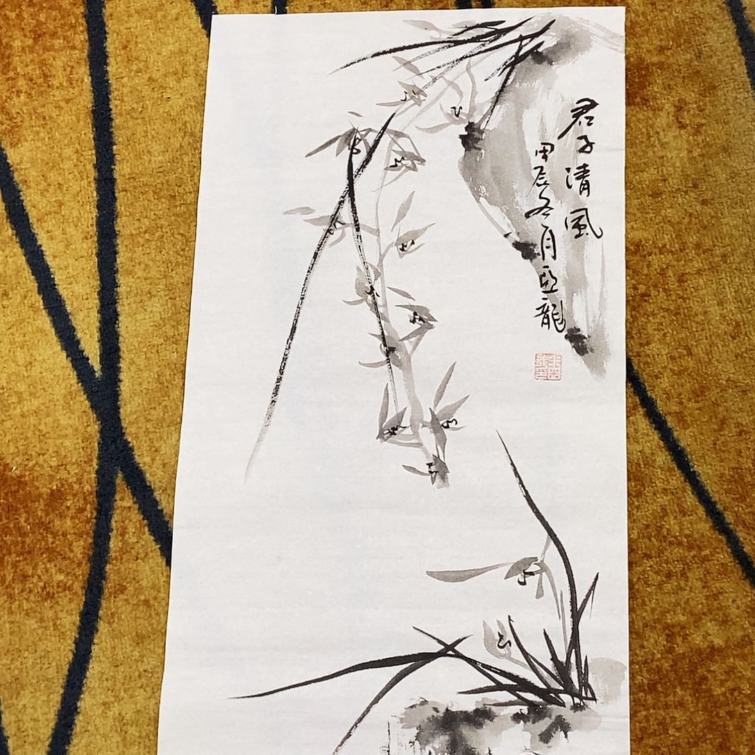 国画米亚龙手绘兰草34.68