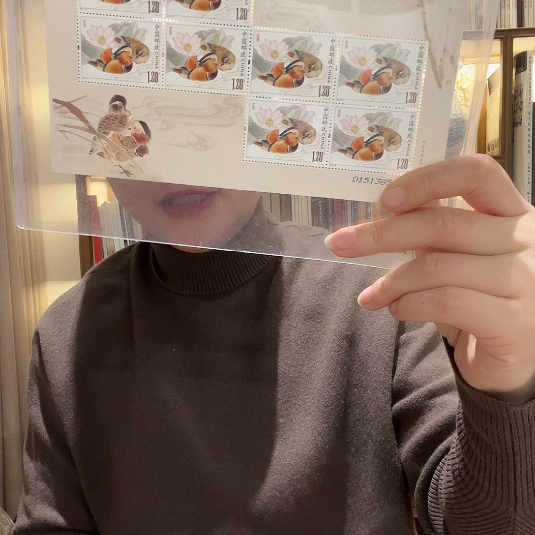 书法鸳鸯整版邮票