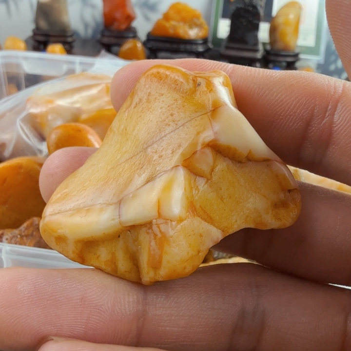 重***戴田黄石白田石原石