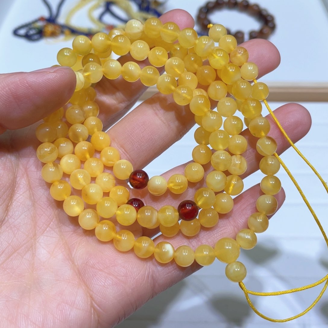 蜜蜡手链未镶嵌手串