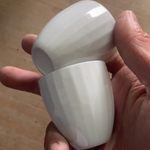 景德镇陶瓷手工胎主人杯2个