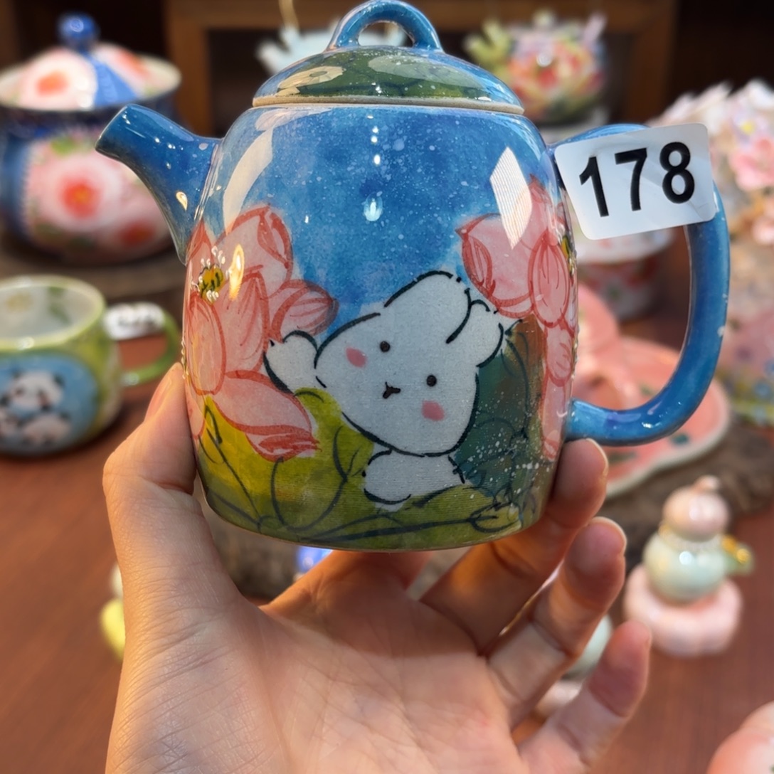 景德镇手绘高温釉下彩陶瓷茶具