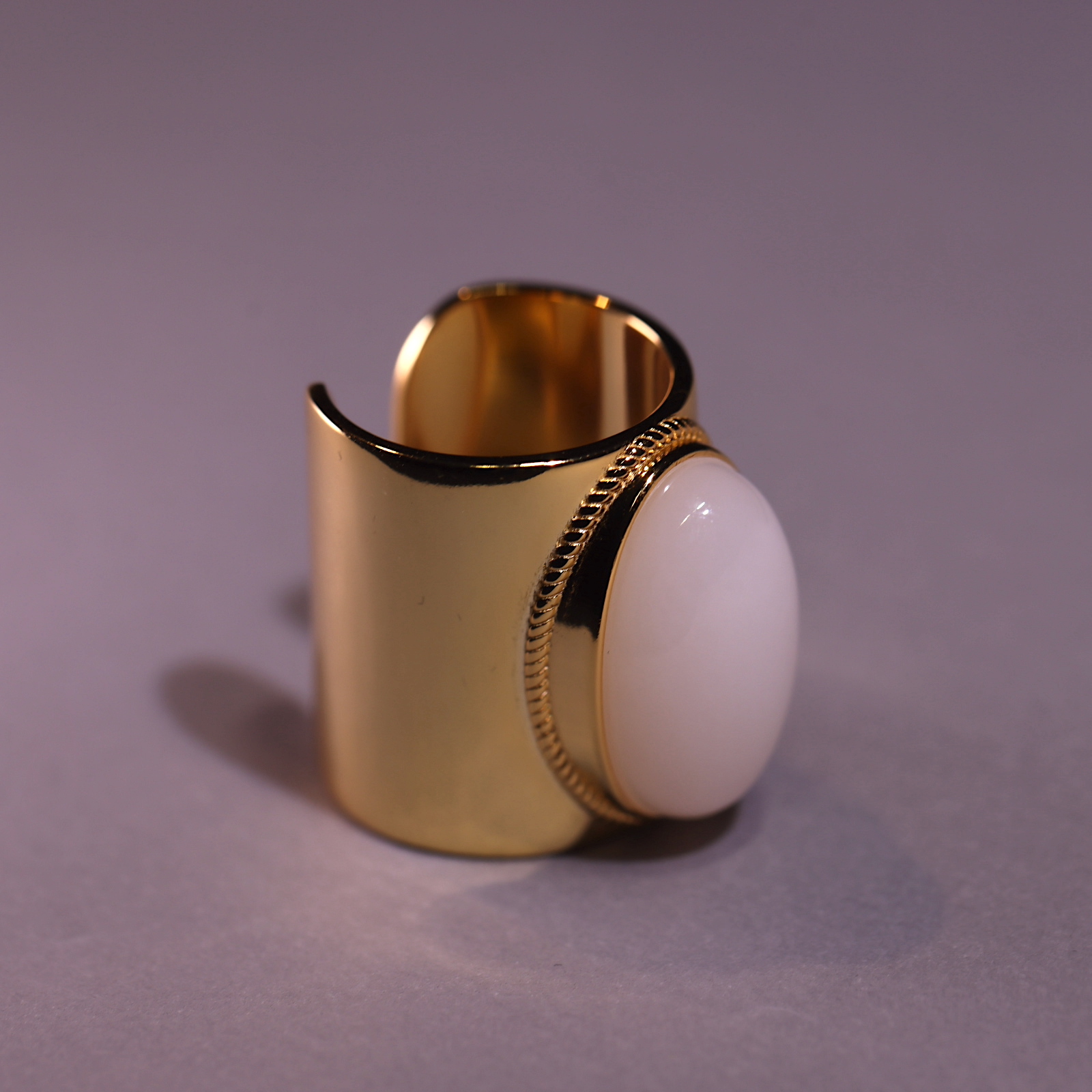 【新疆马爷珠宝】银镶白玉戒指（圈口不合请勿硬掰，损坏概不退换）